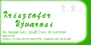 krisztofer ujvarosi business card